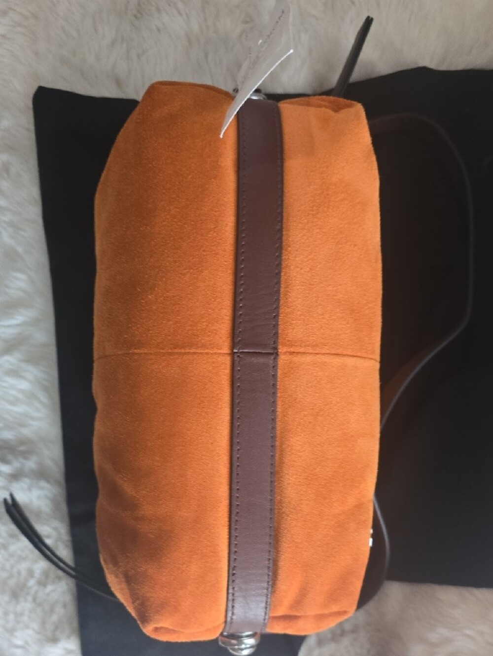 rag & bone Commuter Suede Bag with Brown Leather Trim - Picture 9 of 9